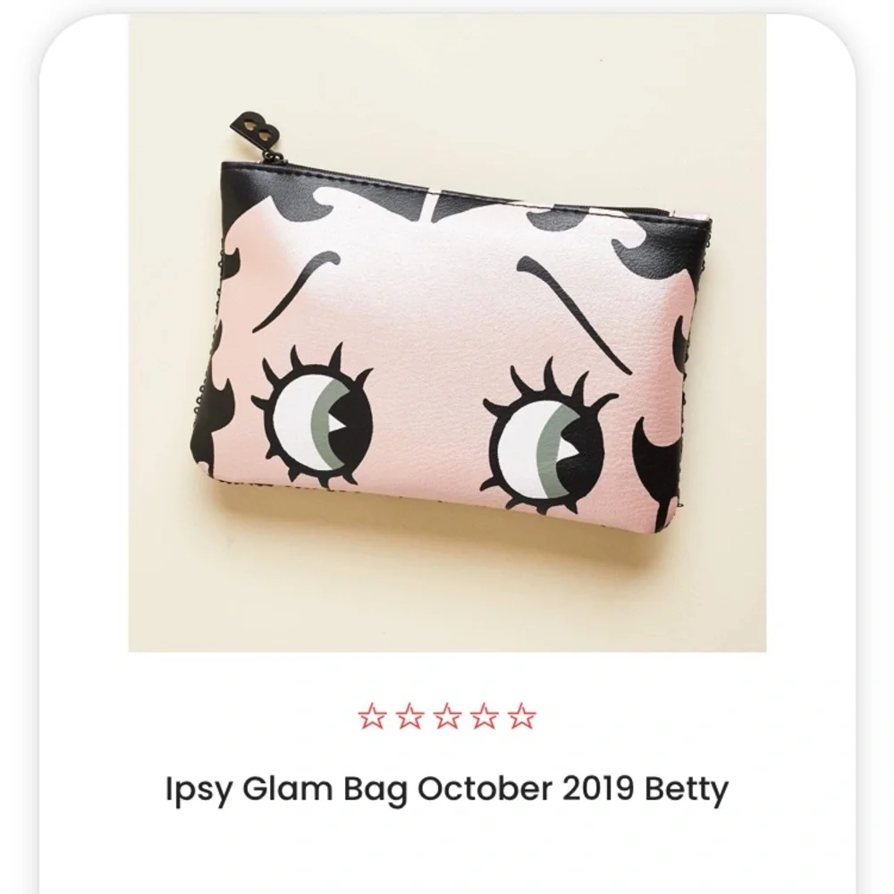 Betty Boop make up bag size 7.5x5